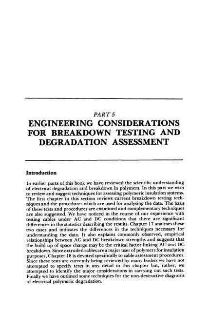 Electrical Degradation and Breakdown in ... - IET Digital Library