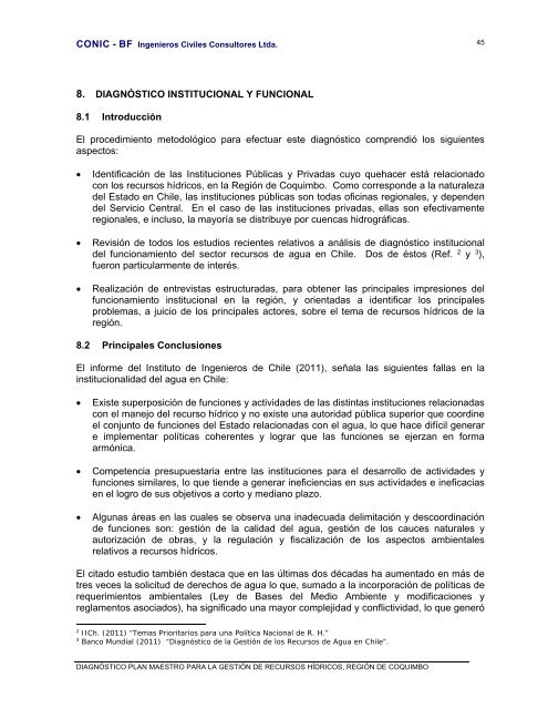 diagnóstico plan maestro para la gestión de recursos hídricos ...