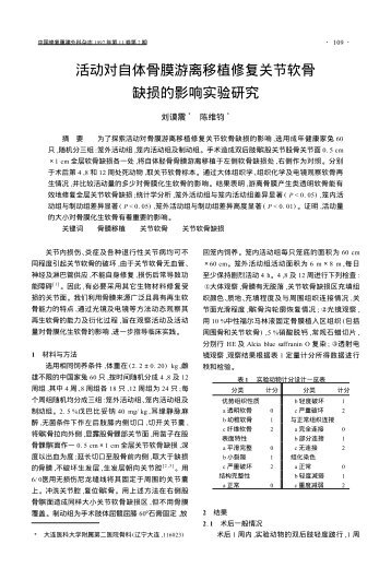 æ´»å¨å¯¹èªä½éª¨èæ¸¸ç¦»ç§»æ¤ä¿®å¤å³èè½¯éª¨ç¼ºæçå½±åå®éªç ç©¶