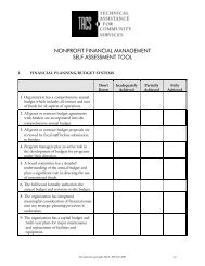 nonprofit financial management self assessment tool - COCo