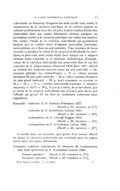 Revision du genre Oochoristica Luhe (Cestodes)