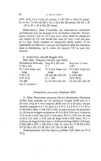 Revision du genre Oochoristica Luhe (Cestodes)