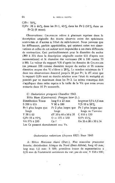 Revision du genre Oochoristica Luhe (Cestodes)