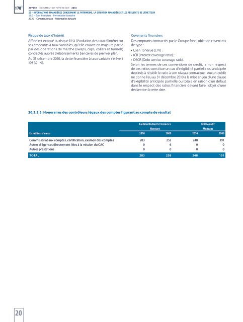 Document de rÃ©fÃ©rence 2010 - Affine