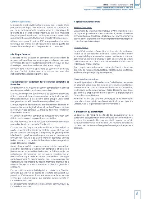 Document de rÃ©fÃ©rence 2010 - Affine