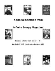 Selection of articles for pdf - Infinite Energy Magazine