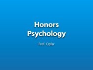 Honors Psychology - John Opfer