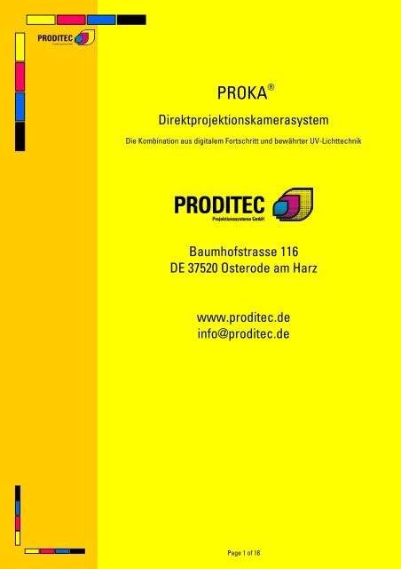 PDF, 338 kB - PRODITEC GmbH & Co. KG