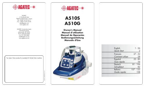 Manual - AGATEC Construction Lasers