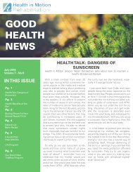 Good Health News - July 2015