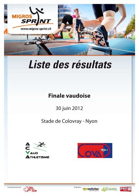 Finale vaudoise - Swiss Athletics Sprint