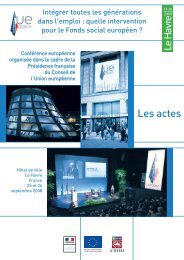 Les actes de la confÃ©rence - Fonds Social EuropÃ©en en France