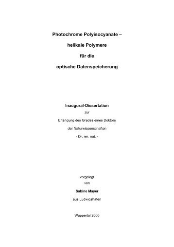 helikale Polymere fÃ¼r die optische Datenspeicherung