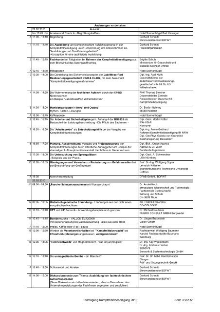 Tagungsunterlagen Fachtagung â€žKampfmittelbeseitigungâ€œ 2010 des ...