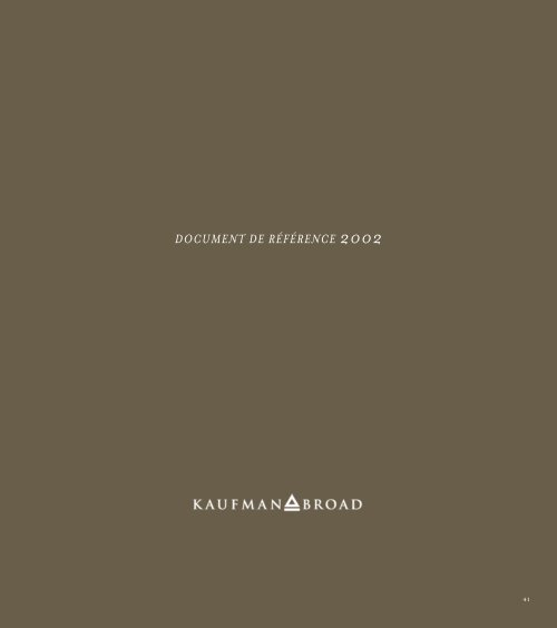 Document de RÃ©fÃ©rence - Kaufman & Broad 2002