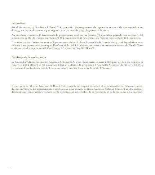 Document de RÃ©fÃ©rence - Kaufman & Broad 2002