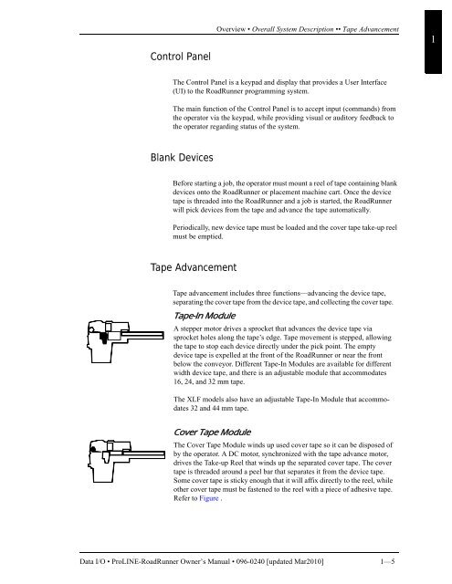 RoadRunner Owner's Manual - Data I/O Corporation