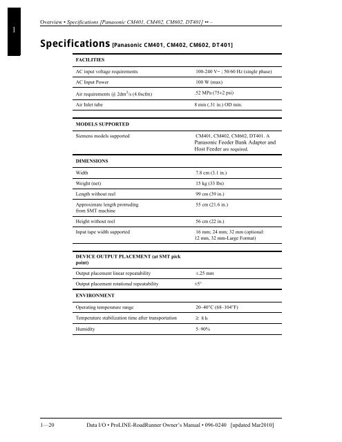 RoadRunner Owner's Manual - Data I/O Corporation