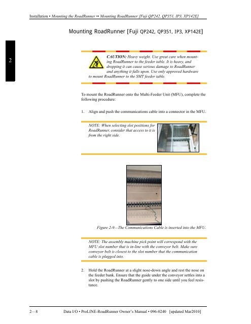 RoadRunner Owner's Manual - Data I/O Corporation