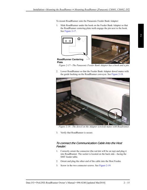 RoadRunner Owner's Manual - Data I/O Corporation