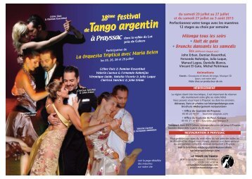 P13 Brochure:Prayssac 2013 - Le Temps du Tango