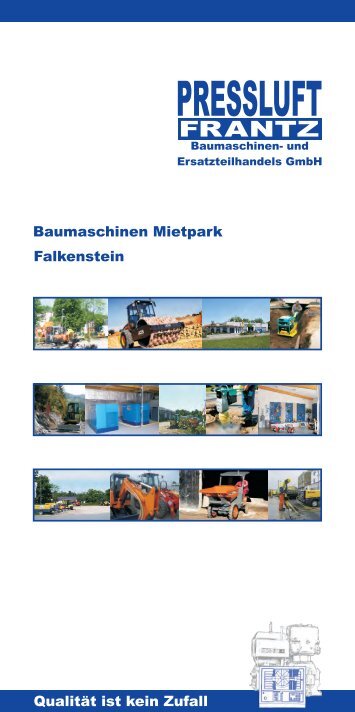 Baumaschinen Mietpark - Pressluft Frantz