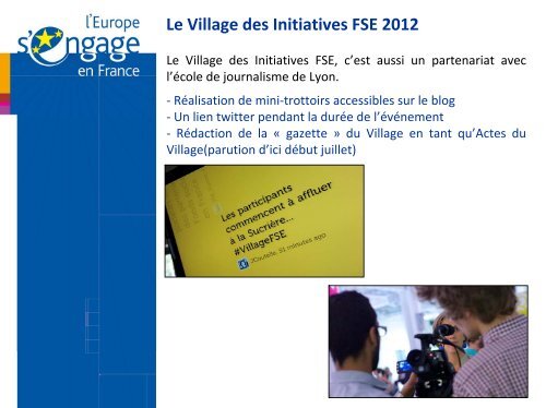 Le Village des Initiatives FSE 2012 - Fonds Social EuropÃ©en en ...