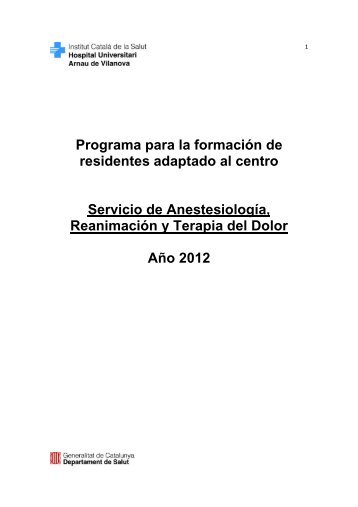 Programa para la formaciÃ³n de residentes adaptado al ... - icslleida.cat