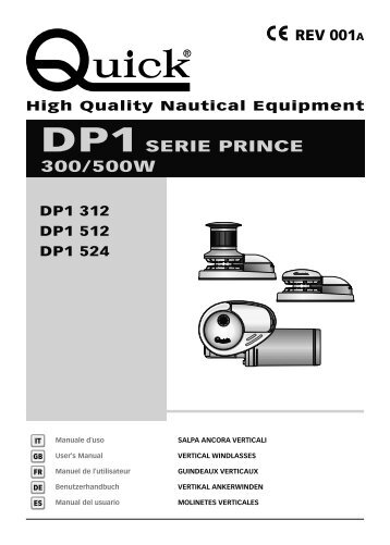 DP1 SERIE PRINCE 300/500W - Quick Nautical Equipment Quick ...