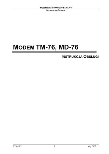 MODEM TM-76, MD-76 - Lanex S.A.