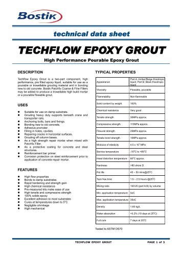 TECHFLOW EPOXY GROUT - Bostik Hong Kong Limited