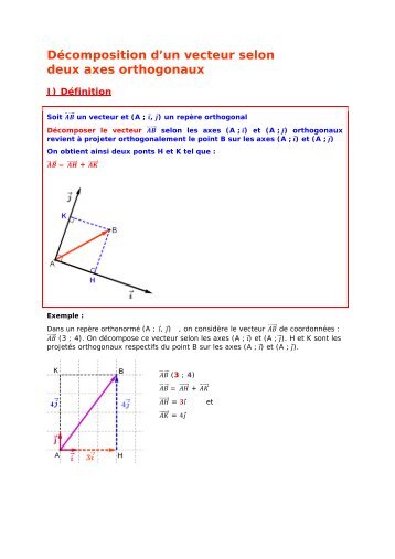 DÃ©composition d'un vecteur selon deux axes ... - Parfenoff . org