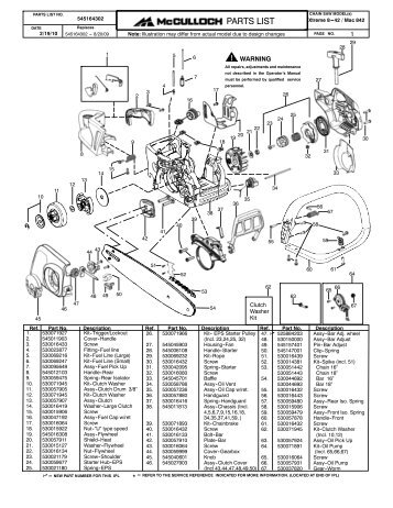 McCulloch MAC Xtreme 842 (8-42) Chainsaw - Barrett Small Engine