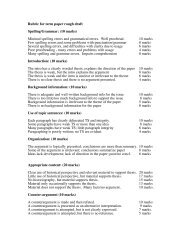 Term Paper Rough Draft rubric