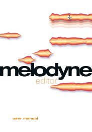 Melodyne editor user manual -  Celemony