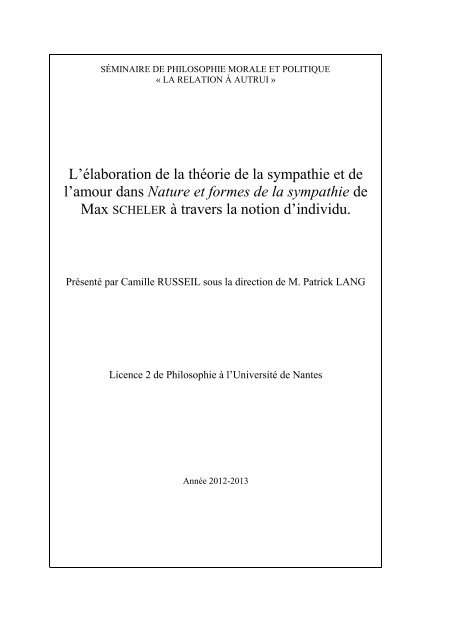 Camille Russeil - iFAC - UniversitÃ© de Nantes