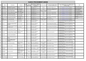 Elenco procedimenti - Unione dei Comuni del Medio Brenta