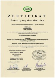 EfB-Zertifikat KRD GmbH - bei der REKO Gruppe