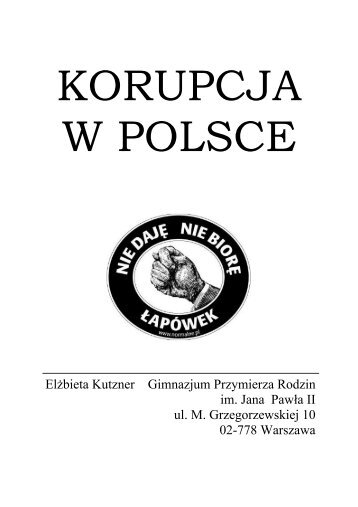 korupcja w Polsce - Centrum Edukacji Obywatelskiej