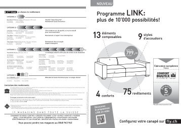 programme LInK: plus de 10'000 possibilités!