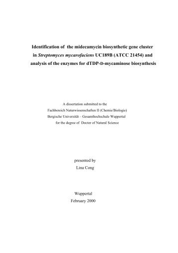 Identification of the midecamycin biosynthetic gene cluster in ...