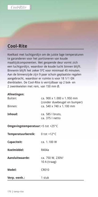 Randapparatuur - temp-rite international