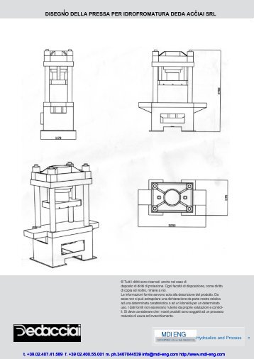 disegno della pressa per idrofromatura deda acciai srl - Cheapnet