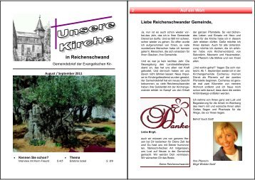 in Reichenschwand - Evangelische Kirchengemeinde ...