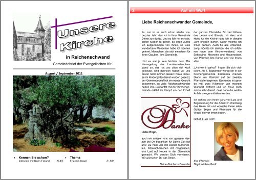 in Reichenschwand - Evangelische Kirchengemeinde ...
