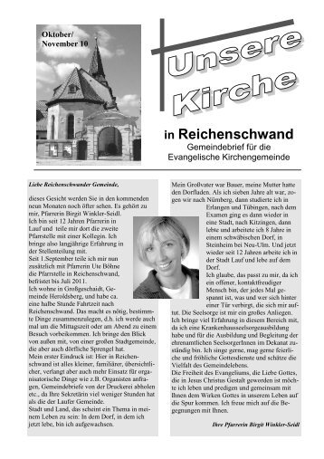 November 10 - Evangelische Kirchengemeinde Reichenschwand