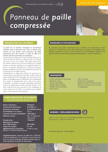 panneau de paille compressÃ©e - crma limousin