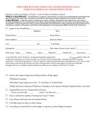 Parent Commitment Form - Troop 37 - Northwest Suburban Council