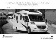 CARACTERISTIQUES TECHNIQUES 2011 / 2012 - Eura Mobil