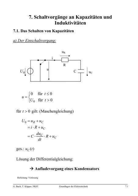 R - Grundlagen der Elektrotechnik - Prof. Palme